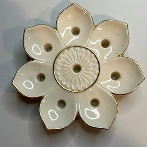 LENOX hand decorated with 24 k gold taper candle holder